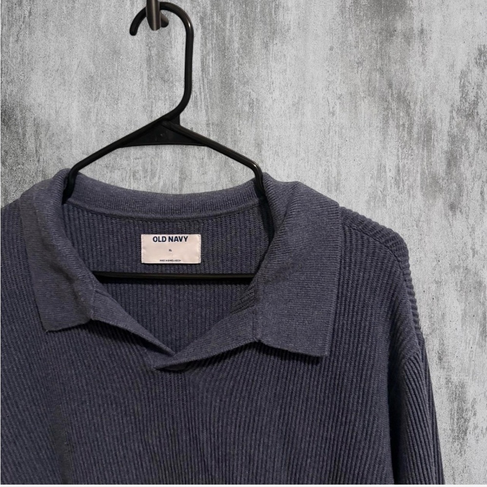 Old Navy Blue Long Sleeve Polo